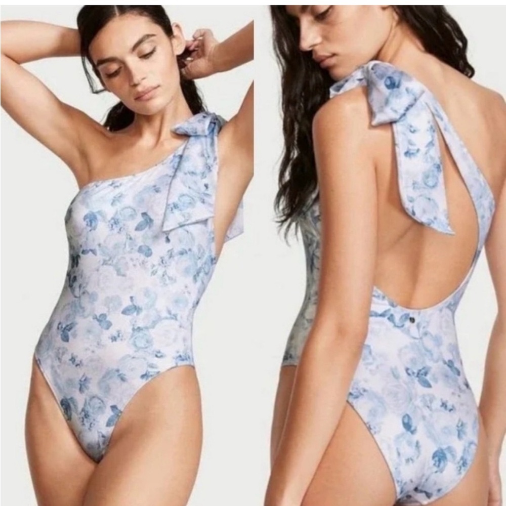 Victoria's Secret Blue and White Floral One Piece